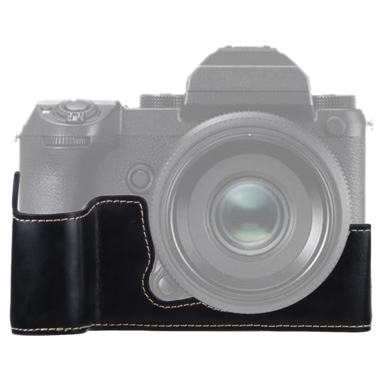 1/4 inch Thread PU Leather Camera Half Case Base for FUJIFILM GFX 50S (Black) - free shipping - PMC TechLife - Order now!