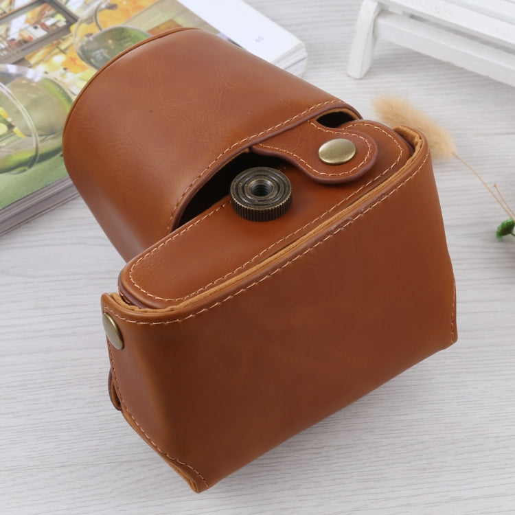 Full Body Camera PU Leather Case Bag with Strap for Olympus E-PL3 / E-PM1 (Brown) - free shipping - PMC TechLife - Order now!