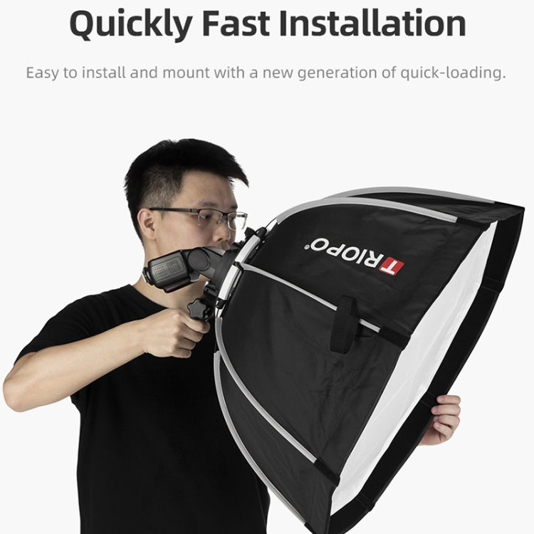 TRIOPO KS90 90cm Dome Speedlite Flash Octagon Parabolic Softbox Diffuser with Bracket Mount Handle for Speedlite - free shipping - PMC TechLife - Order now!