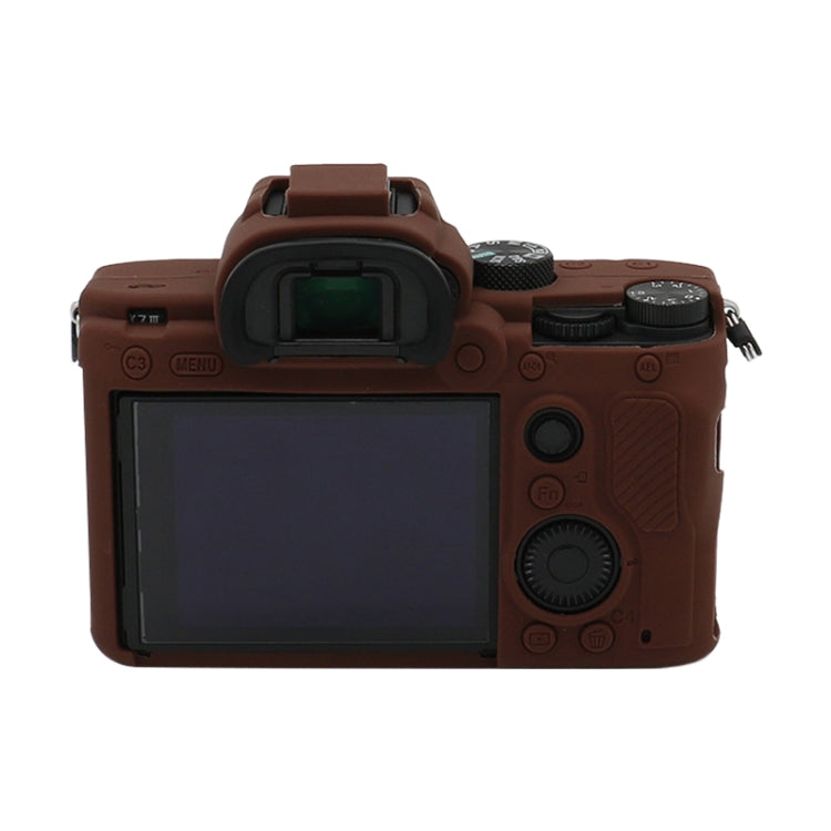 For Sony A7 III / ILCE-7M3 / A7R III Soft Silicone Protective Case(Coffee) - Protective Case by PMC TechLife | Online Shopping South Africa | PMC TechLife | Buy Now Pay Later Mobicred