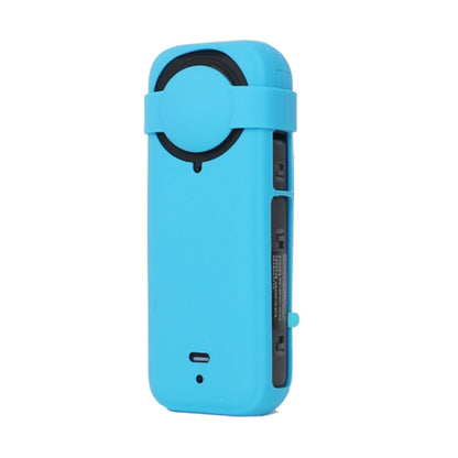 For Insta360 X4 Silicone Protective Case with Lens Cover (Blue) - Case & Bags by PMC Jewellery | Online Shopping South Africa | PMC Jewellery | Buy Now Pay Later Mobicred