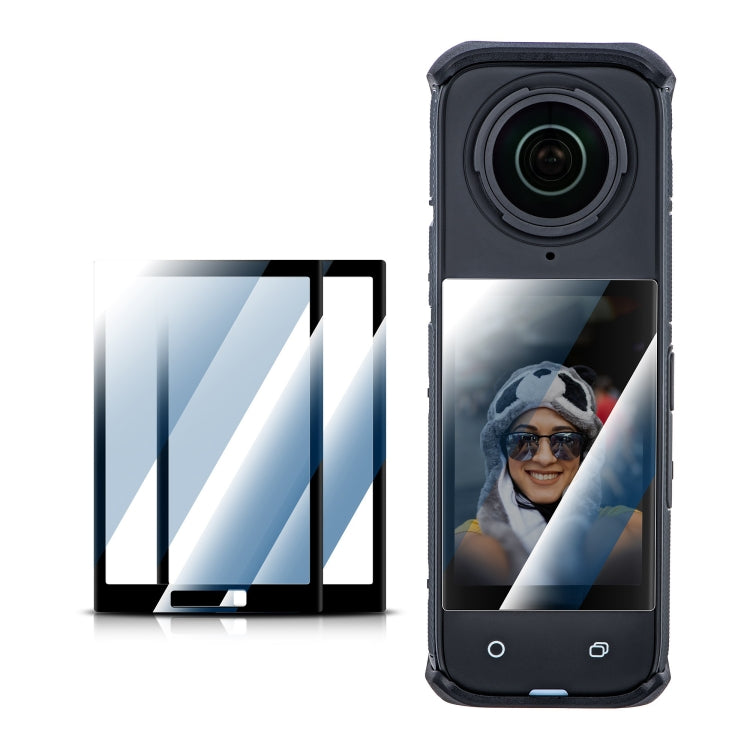 For Insta360 X5 / X4 STARTRC 2pcs HD Tempered Glass Film (Black) - free shipping - PMC TechLife - Order now!