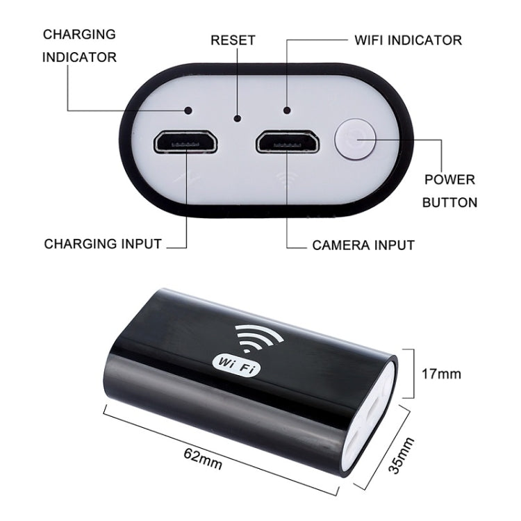 F99 HD Mobile Phone Endoscope, 8mm Waterproof Pipe Endoscope, Wifi Version, Hardwire, Length: 5m (Black) -  by PMC Jewellery | Online Shopping South Africa | PMC Jewellery | Buy Now Pay Later Mobicred