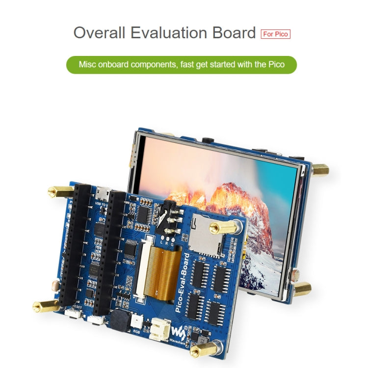 Waveshare 3.5 inch IPS Screen Overall Evaluation Board for Raspberry Pi Pico, Misc Onboard Components For Easily Evaluating The RP2040 - free shipping - PMC Jewellery - Order now!