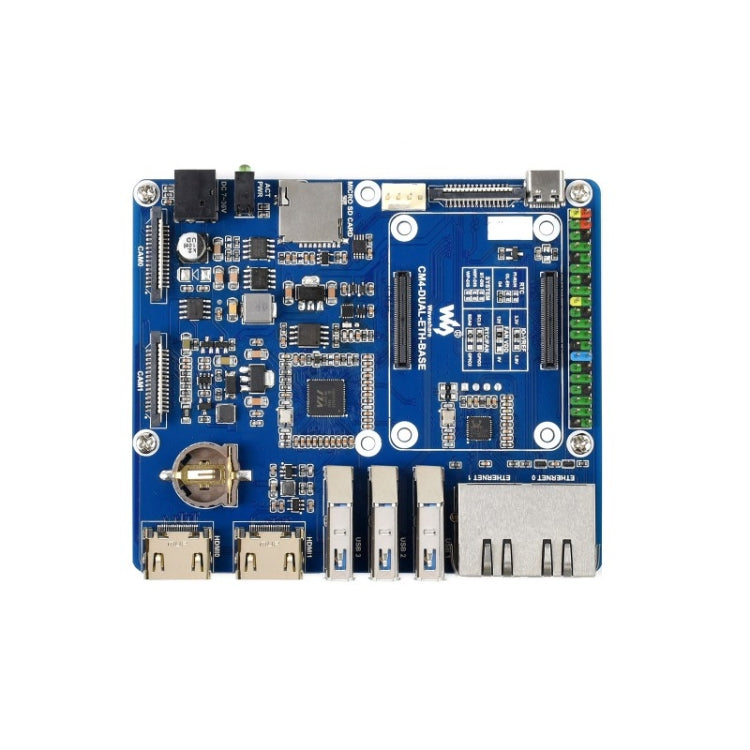 Waveshare Compute Module Dual Gigabit Ethernet Base Board for Raspberry Pi CM4 - LCD & LED Display Module by WAVESHARE | Online Shopping South Africa | PMC Jewellery | Buy Now Pay Later Mobicred