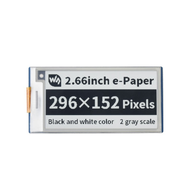 Waveshare 2.66 inch 296 x 152 Pixel Black / White E-Paper E-Ink Display Module for Raspberry Pi Pico, SPI Interface - free shipping - PMC Jewellery - Order now!