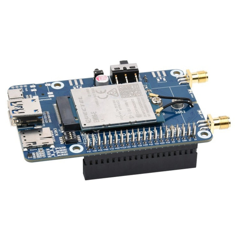 Waveshare EM06-E LTE Cat-6 HAT Dual Antennas LTE-A Multi Regions Multi Band Module for Raspberry Pi - LCD & LED Display Module by WAVESHARE | Online Shopping South Africa | PMC Jewellery | Buy Now Pay Later Mobicred