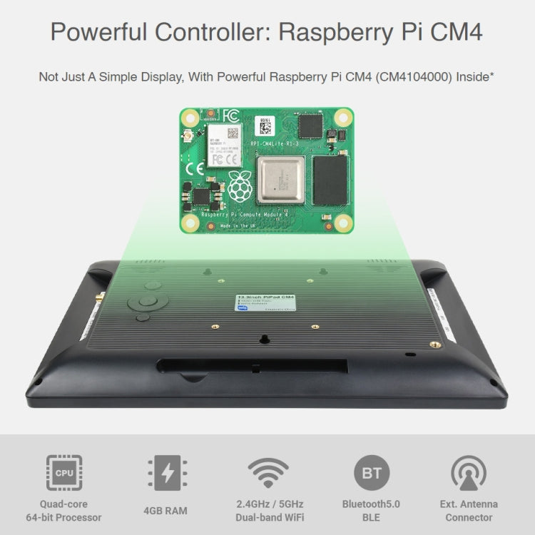 WAVESHARE Mini-Computer Powered by Raspberry Pi CM4 Touch Screen(UK Plug) - free shipping - PMC Jewellery - Order now!