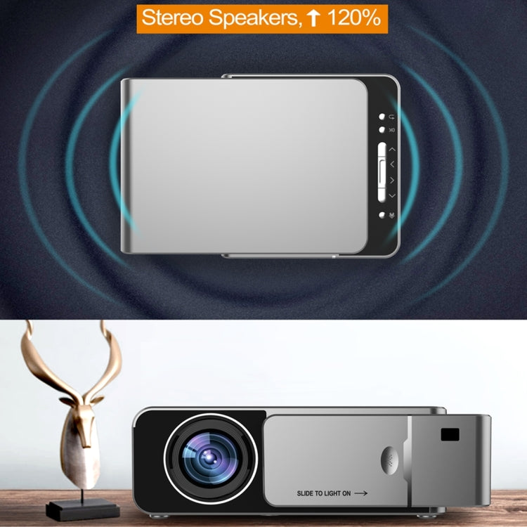 T6 2000ANSI Lumens Mini Theater Projector, Android 7.1 RK3128 Quad Core, 1GB+8GB, AU Plug(Silver) - LED Projector by PMC Jewellery | Online Shopping South Africa | PMC Jewellery | Buy Now Pay Later Mobicred