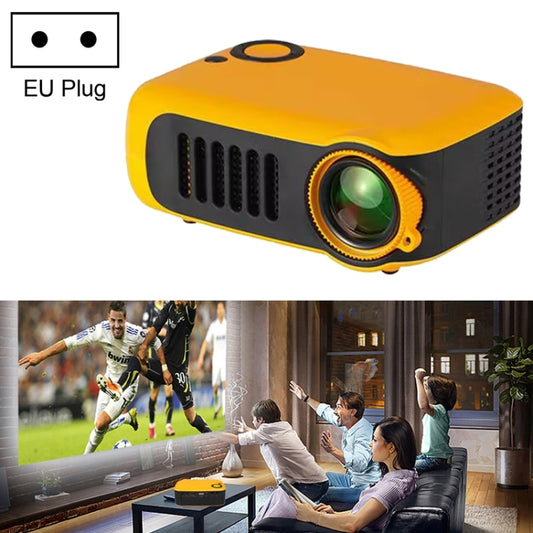 A2000 1080P Mini Portable Smart Projector Children Projector, EU Plug(Yellow) - Mini Projector by PMC Jewellery | Online Shopping South Africa | PMC Jewellery | Buy Now Pay Later Mobicred