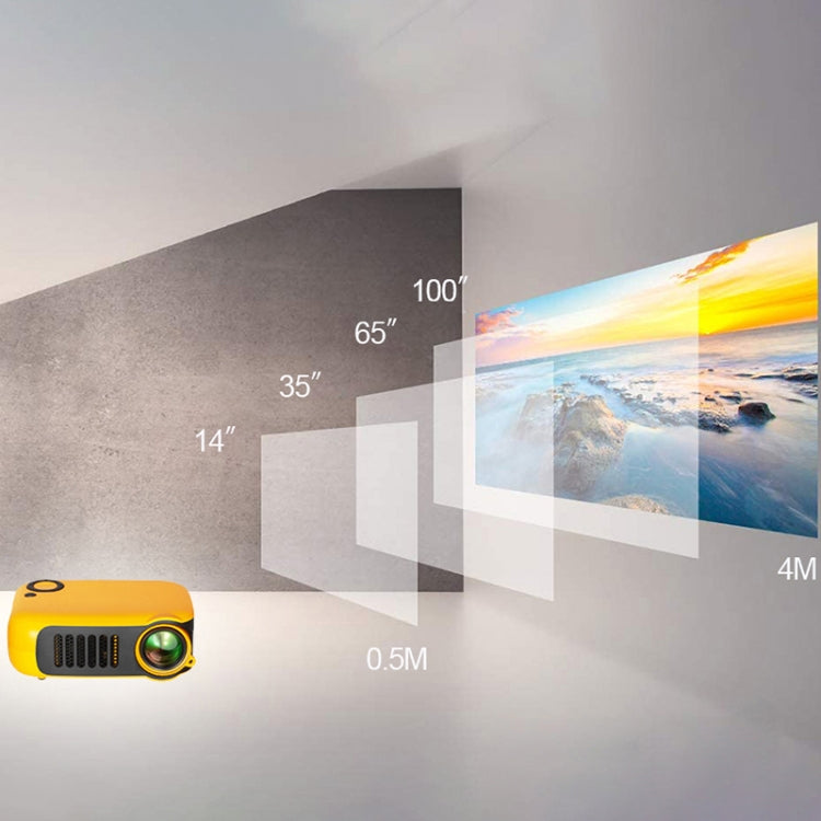 A2000 1080P Mini Portable Smart Projector Children Projector, UK Plug(White Grey) - free shipping - PMC Jewellery - Order now!
