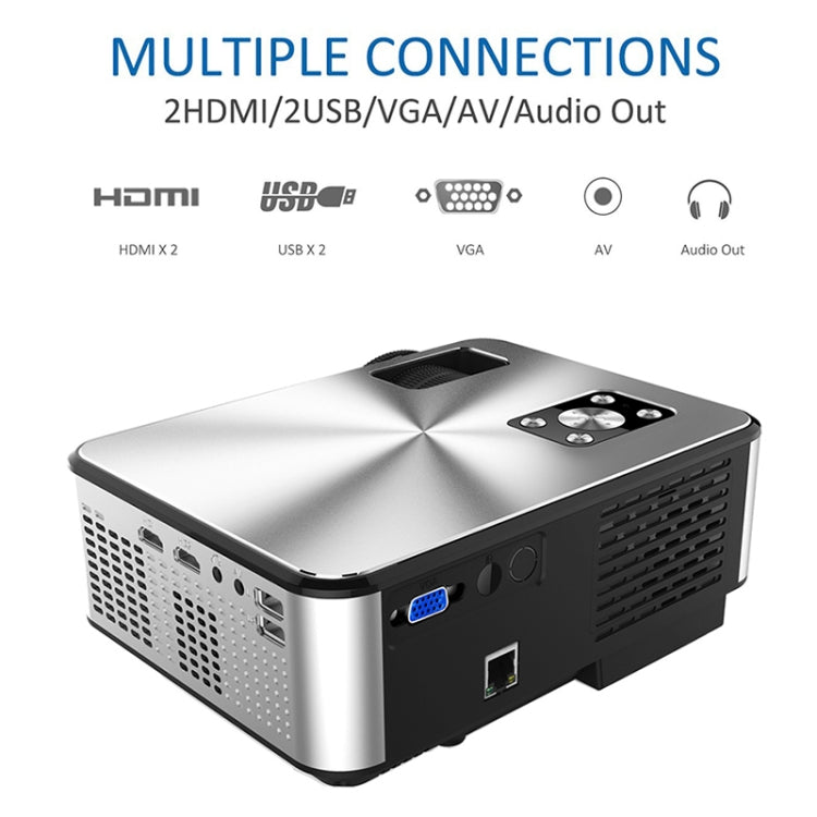 Cheerlux C9 1920x1080P HD Android Smart Projector, Support HDMI x 2 / USB x 2 / VGA / AV(Black) - LED Projector by Cheerlux | Online Shopping South Africa | PMC TechLife | Buy Now Pay Later Mobicred