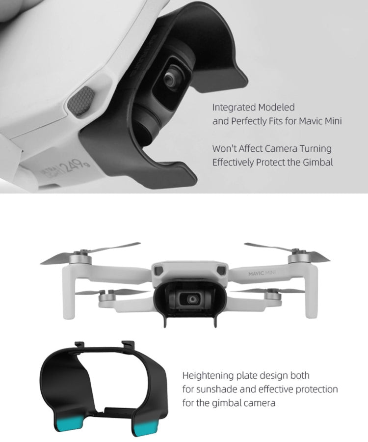 Sunnylife MM-Q9264 Camera Lens Sunshade Anti-glare Hood for DJI Mavic mini (Black) - Other by Sunnylife | Online Shopping South Africa | PMC Jewellery | Buy Now Pay Later Mobicred