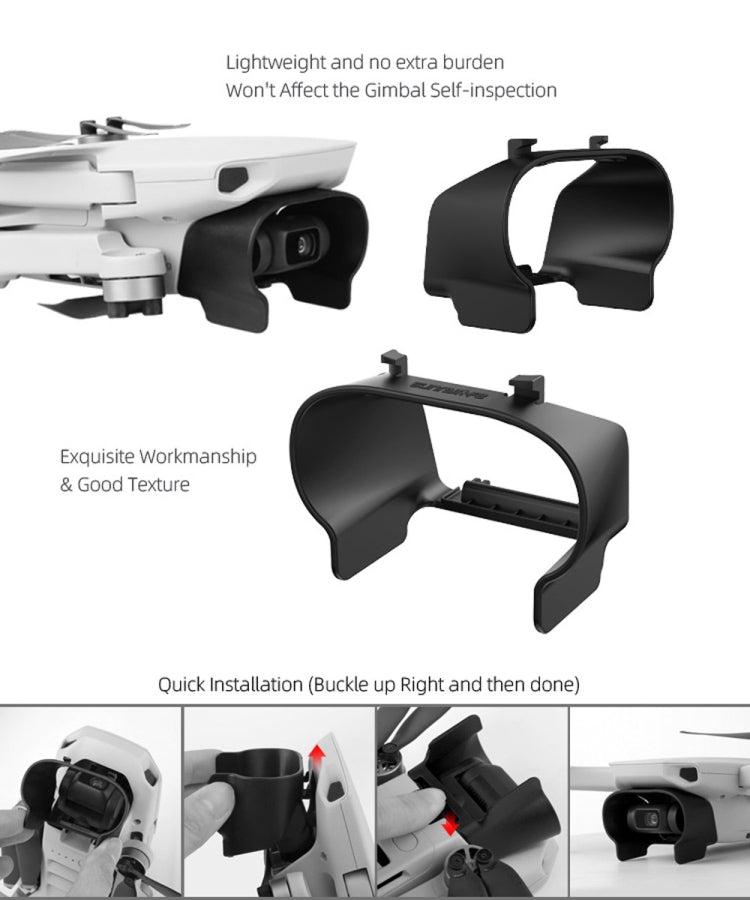 Sunnylife MM-Q9264 Camera Lens Sunshade Anti-glare Hood for DJI Mavic mini (Black) - Other by Sunnylife | Online Shopping South Africa | PMC Jewellery | Buy Now Pay Later Mobicred