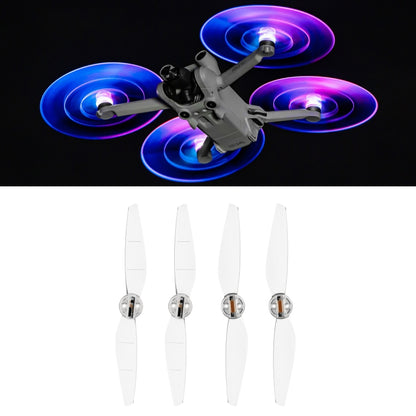 For DJI Mavic Mini 3 Pro STARTRC 2 Pairs Color LED Flash Lamp Low Noise Propellers (Transparent) - DIY Propeller by STARTRC | Online Shopping South Africa | PMC Jewellery | Buy Now Pay Later Mobicred