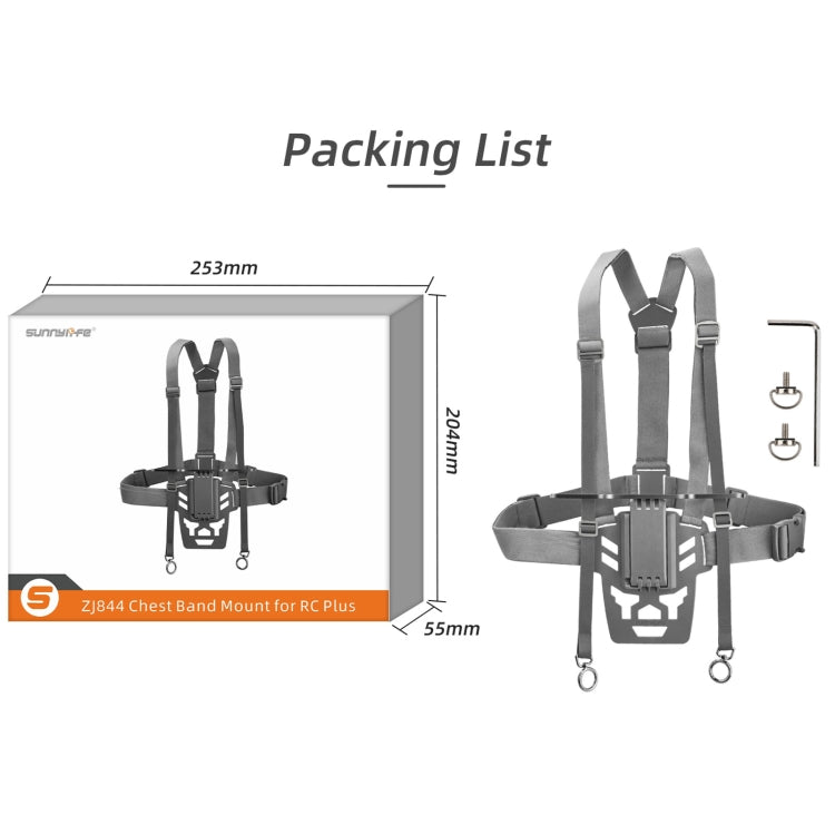 For DJI RC Plus Sunnylife Remote Control Waist Support Bracket Chest Strap (Grey) - free shipping - PMC TechLife - Order now!