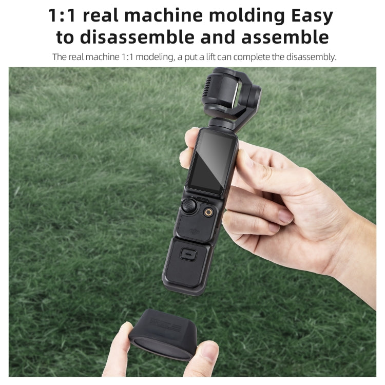 For DJI Osmo Pocket 3 STARTRC Silicone Desktop Base Bracket (Black) - Mount & Holder by STARTRC | Online Shopping South Africa | PMC Jewellery | Buy Now Pay Later Mobicred