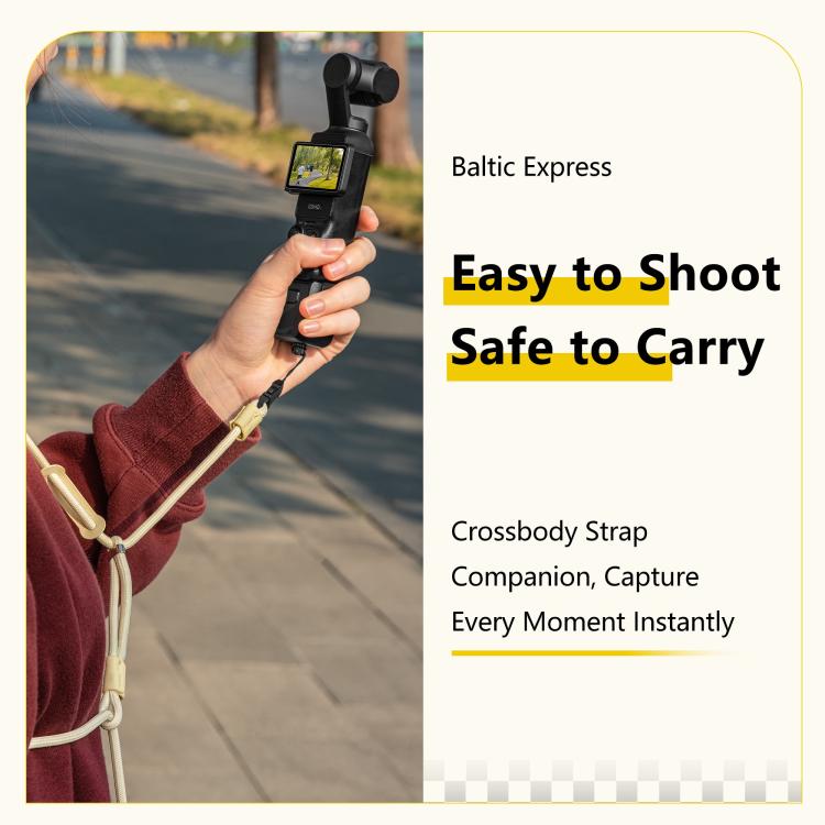 For DJI Pocket 3 STARTRC Adjustable Double-Ended Neck Strap (Yellow) - free shipping - PMC TechLife - Order now!