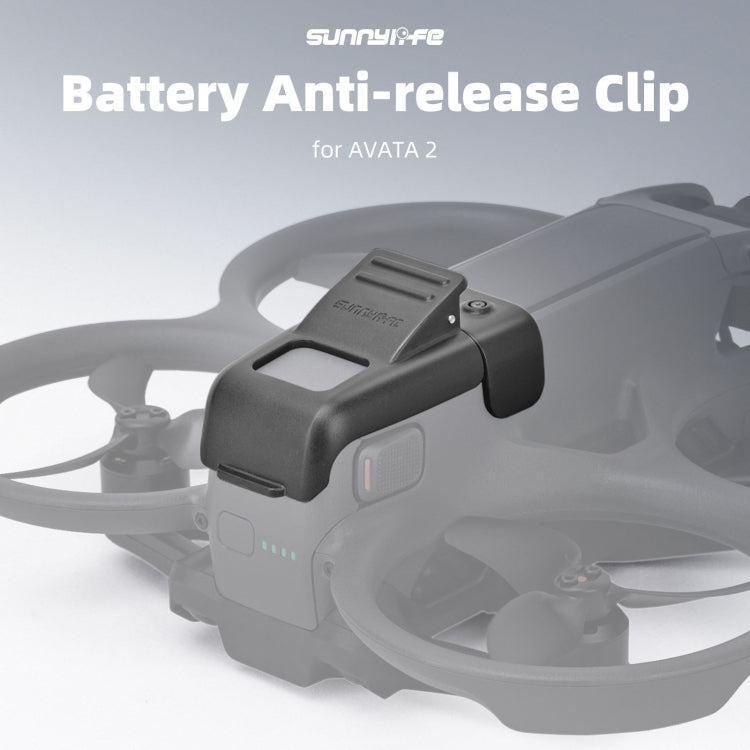 For DJI Avata 2 Sunnylife Battery Anti-release Buckle Clip Lock-up Anti-falling Battery Safety Lock Buckle Guard (Black) -  by Sunnylife | Online Shopping South Africa | PMC Jewellery | Buy Now Pay Later Mobicred