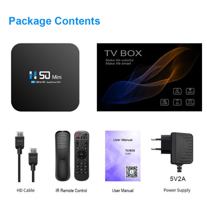 H50 Mini 4K Smart Network TV Box, Android 10.0, RK3318 Quad Core, 2GB+8GB, UK Plug - RK3318 by PMC Jewellery | Online Shopping South Africa | PMC Jewellery | Buy Now Pay Later Mobicred