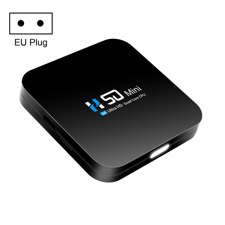 H50 Mini 4K Smart Network TV Box, Android 10.0, RK3318 Quad Core, 2GB+32GB, EU Plug - RK3318 by PMC Jewellery | Online Shopping South Africa | PMC Jewellery | Buy Now Pay Later Mobicred