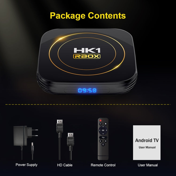 HK1 RBOX-H8S 4K Ultra HD Android 12.0 Smart TV Box with Remote Control, Allwinner H618 Quad-Core, 2GB+16GB(UK Plug) - Others by PMC Jewellery | Online Shopping South Africa | PMC Jewellery | Buy Now Pay Later Mobicred