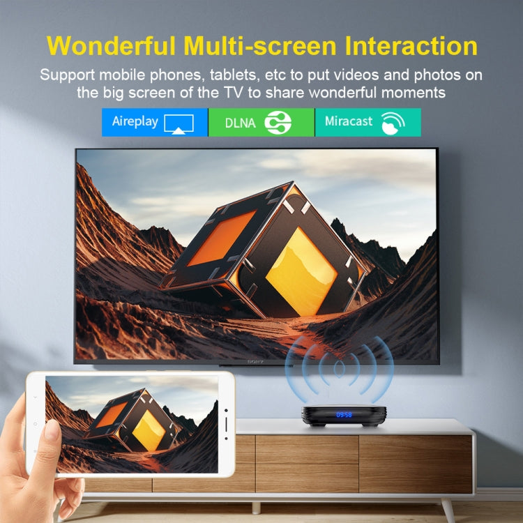 HK1 RBOX-H8S 4K Ultra HD Android 12.0 Smart TV Box with Remote Control, Allwinner H618 Quad-Core, 4GB+32GB(US Plug) - Amlogic S905 by PMC Jewellery | Online Shopping South Africa | PMC Jewellery | Buy Now Pay Later Mobicred