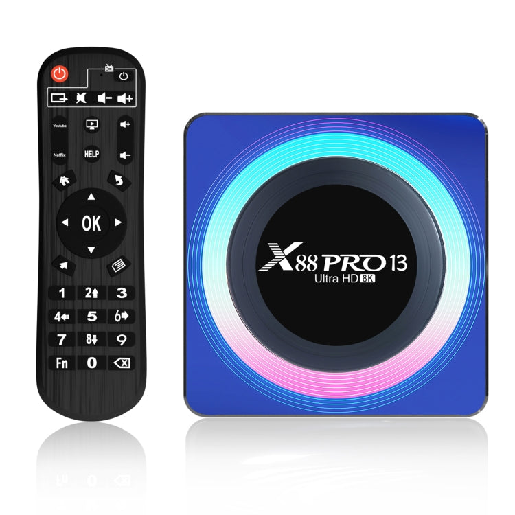 Acrylic X88 Pro 13 8K Ultra HD Android 13.0 Smart TV Box with Remote Control, RK3528 Quad-Core, 4G+32GB(AU Plug) - Others by PMC Jewellery | Online Shopping South Africa | PMC Jewellery | Buy Now Pay Later Mobicred