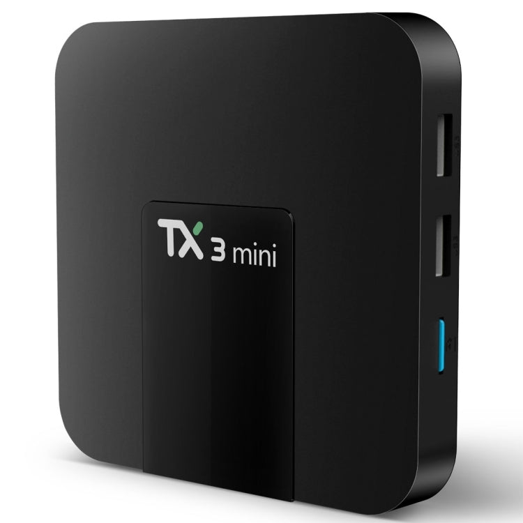 TX3 Mini 4K*2K Display HD Smart TV BOX Player with Remote Controller, Android 7.1 OS Amlogic S905W up to 2.0 GHz, Quad core ARM Cortex-A53, RAM: 2GB DDR3, ROM: 16GB, Supports WiFi & TF & AV In & DC In, US Plug(Black) - Amlogic S905 by PMC Jewellery | Online Shopping South Africa | PMC Jewellery | Buy Now Pay Later Mobicred