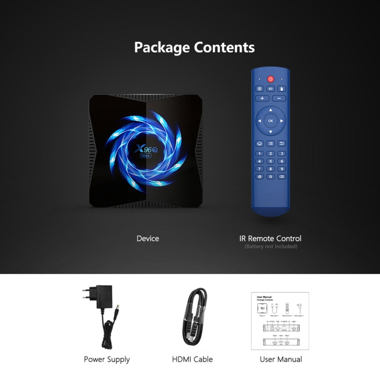 TANIX X96Q Max 4K Smart TV BOX Android 10 Media Player with Remote Control, Quad Core Allwinner H616, RAM: 4GB, ROM: 64GB, 2.4GHz/5GHz WiFi, US Plug - Allwinner H6 by PMC Jewellery | Online Shopping South Africa | PMC Jewellery | Buy Now Pay Later Mobicred