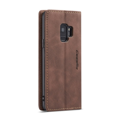 CaseMe-013 Multifunctional Retro Frosted Horizontal Flip Leather Case with Card Slot & Holder & Wallet for Galaxy S9(Coffee) - Galaxy Phone Cases by CaseMe | Online Shopping South Africa | PMC Jewellery | Buy Now Pay Later Mobicred