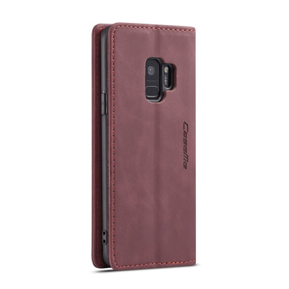 CaseMe-013 Multifunctional Retro Frosted Horizontal Flip Leather Case with Card Slot & Holder & Wallet for Galaxy S9(Wine Red) - Galaxy Phone Cases by CaseMe | Online Shopping South Africa | PMC Jewellery | Buy Now Pay Later Mobicred