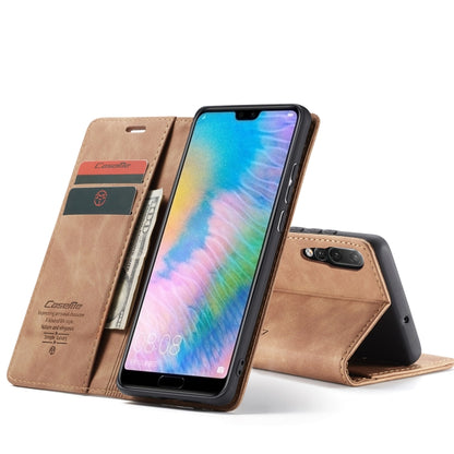 CaseMe-013  Multifunctional Horizontal Flip Leather Case with Card Slot & Holder for Huawei P20(Brown) - Huawei Cases by CaseMe | Online Shopping South Africa | PMC Jewellery | Buy Now Pay Later Mobicred