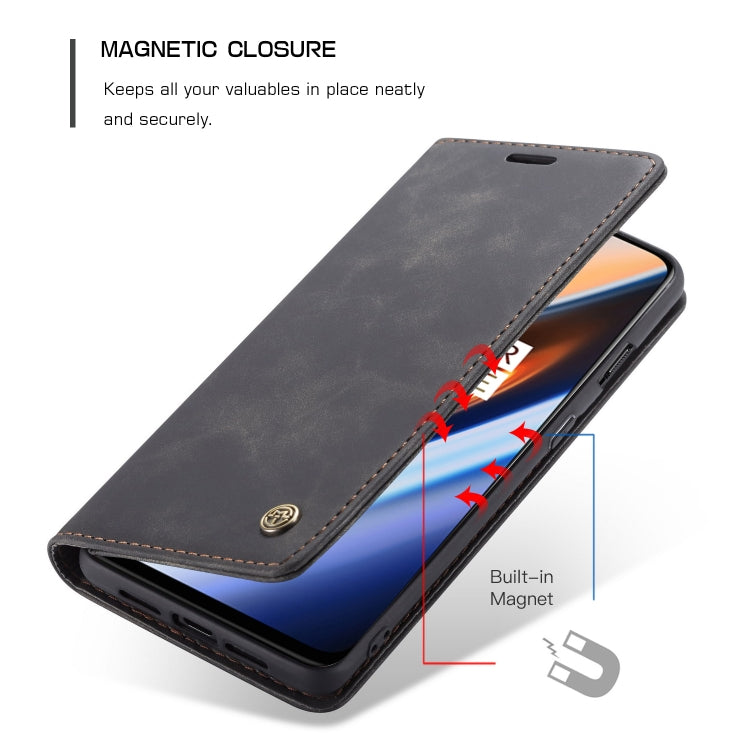 CaseMe-013 Multi-functional Retro Frosted Horizontal Flip Leather Case with Card Slot & Holder & Wallet For OnePlus 7(Black) - OnePlus Cases by CaseMe | Online Shopping South Africa | PMC Jewellery | Buy Now Pay Later Mobicred