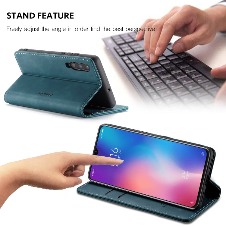 CaseMe-013 Multi-functional Retro Frosted Horizontal Flip Leather Case with Card Slot & Holder & Wallet For Xiaomi Mi 9(Blue) - Xiaomi Cases by CaseMe | Online Shopping South Africa | PMC Jewellery | Buy Now Pay Later Mobicred