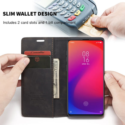 CaseMe-013 Multi-functional Retro Frosted Horizontal Flip Leather Case with Card Slot & Holder & Wallet For Xiaomi Mi 9T Pro / Redmi K20 Pro / Xiaomi Mi 9T / Redmi K20(Black) - Xiaomi Cases by CaseMe | Online Shopping South Africa | PMC Jewellery | Buy Now Pay Later Mobicred