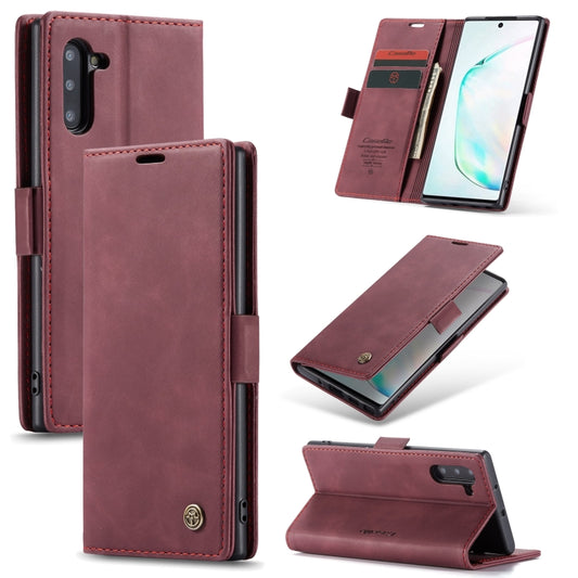 CaseMe-013 Multifunctional Horizontal Flip Leather Case with Card Slot & Holder for Galaxy Note 10(Red Wine) - Galaxy Phone Cases by CaseMe | Online Shopping South Africa | PMC Jewellery | Buy Now Pay Later Mobicred