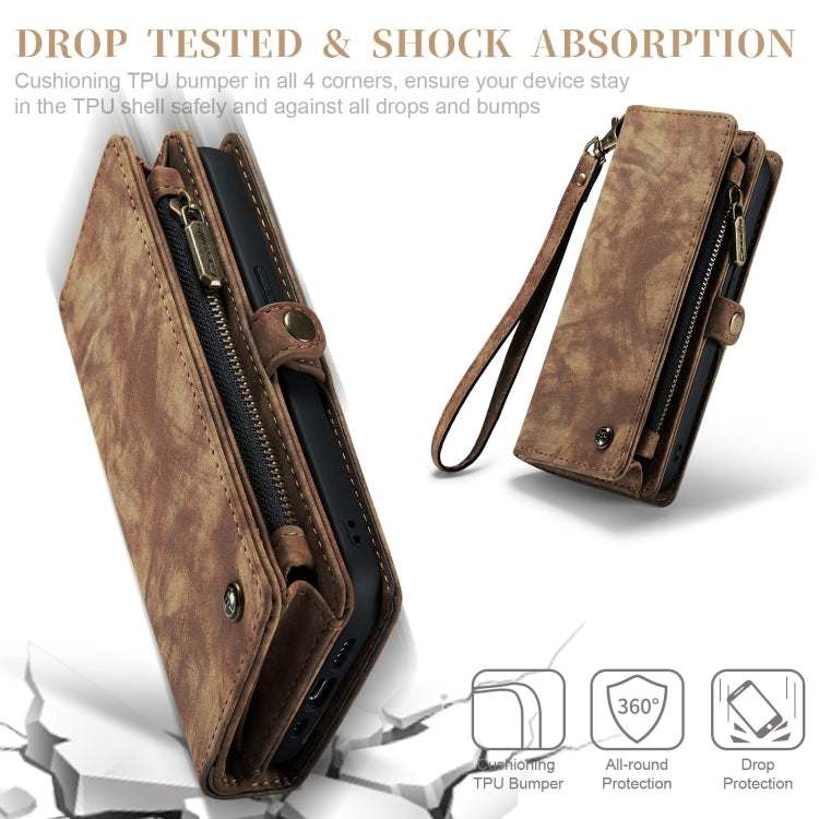 For iPhone 11 CaseMe-008 Detachable Multifunctional Horizontal Flip Leather Case with Card Slot & Holder & Zipper Wallet & Photo Frame (Brown) - iPhone 11 Cases by CaseMe | Online Shopping South Africa | PMC Jewellery | Buy Now Pay Later Mobicred