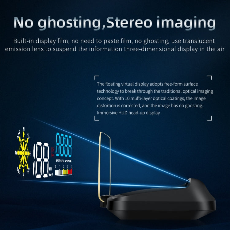C5 OBD2 + GPS Mode Car HUD Head-up Display Water Temperature / Vehicle Speed / Voltage - Head Up Display System by PMC TechLife | Online Shopping South Africa | PMC TechLife | Buy Now Pay Later Mobicred
