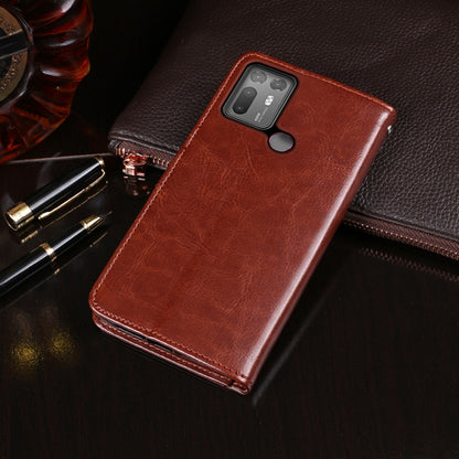 For HTC Desire 20+ idewei Crazy Horse Texture Horizontal Flip Leather Case with Holder & Card Slots & Wallet(Brown) - HTC by idewei | Online Shopping South Africa | PMC Jewellery | Buy Now Pay Later Mobicred