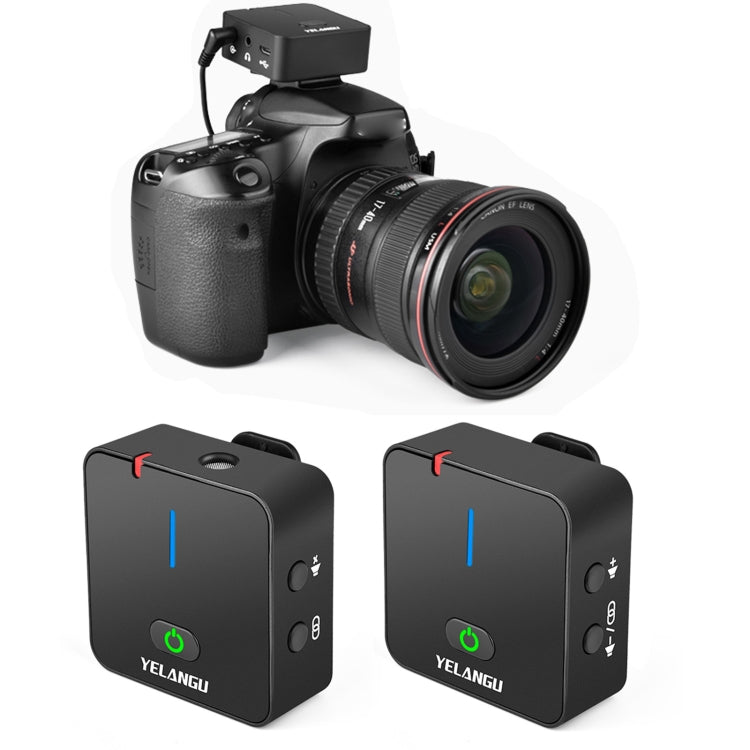 YELANGU MX5 2.4G Live Broadcast Interview Wireless Recording Camera Microphone, 1 Receiver to 1 Transmitter - Microphone by YELANGU | Online Shopping South Africa | PMC Jewellery | Buy Now Pay Later Mobicred