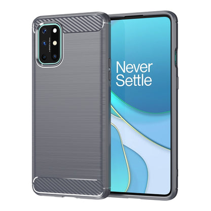 For OnePlus 8T Brushed Texture Carbon Fiber TPU Case (Grey) - OnePlus Cases by PMC Jewellery | Online Shopping South Africa | PMC Jewellery | Buy Now Pay Later Mobicred