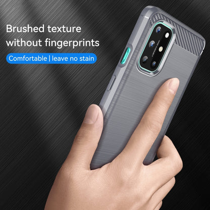 For OnePlus 8T Brushed Texture Carbon Fiber TPU Case (Grey) - OnePlus Cases by PMC Jewellery | Online Shopping South Africa | PMC Jewellery | Buy Now Pay Later Mobicred