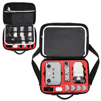 Multi-function PU Shoulder Storage Bag Suitcase with Baffle For DJI Mavic Mini 2(Red Liner) - Carry Cases & Bags by PMC Jewellery | Online Shopping South Africa | PMC Jewellery | Buy Now Pay Later Mobicred