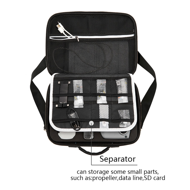 Multi-function PU Shoulder Storage Bag Suitcase with Baffle For DJI Mavic Mini 2(Red Liner) - Carry Cases & Bags by PMC Jewellery | Online Shopping South Africa | PMC Jewellery | Buy Now Pay Later Mobicred