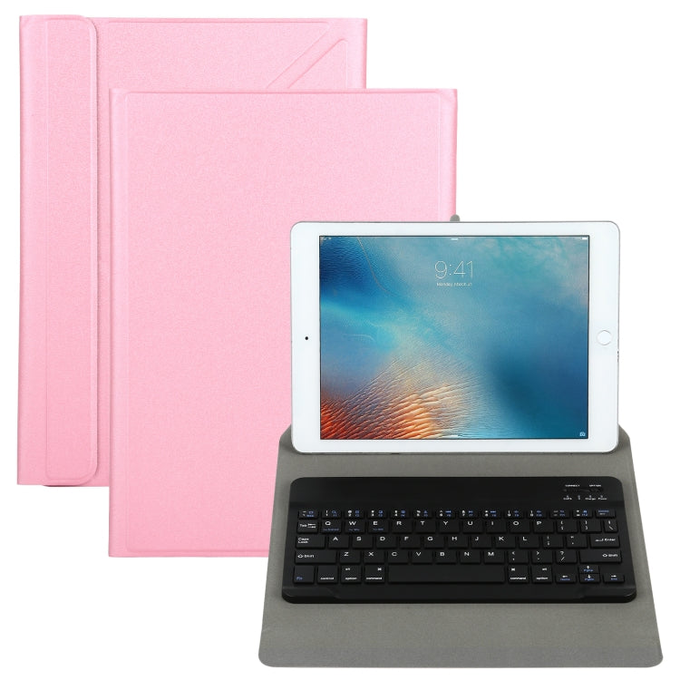 Universal Detachable Bluetooth Keyboard + Leather Tablet Case without Touchpad for iPad 9-10 inch, Specification:Black Keyboard(Pink) - Universal by PMC Jewellery | Online Shopping South Africa | PMC Jewellery