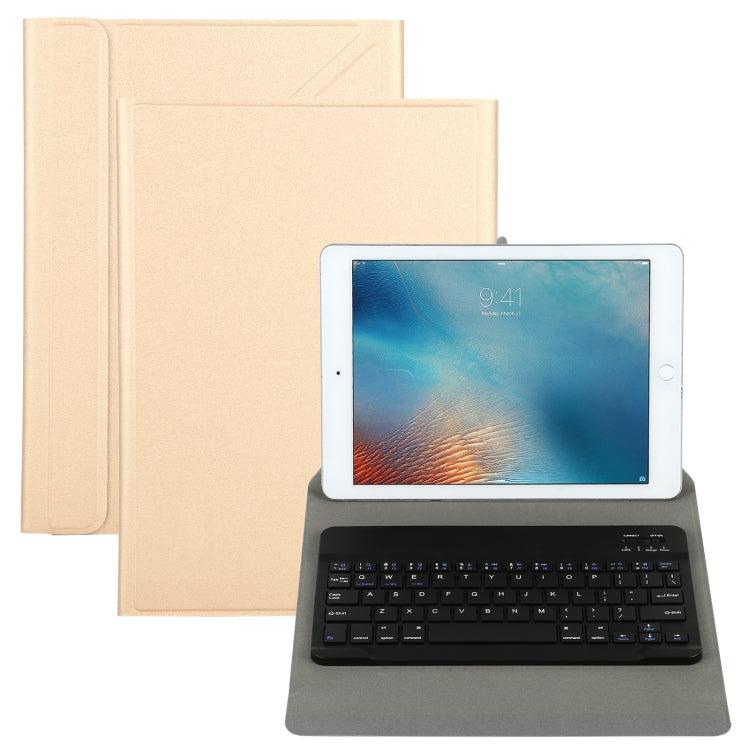 Universal Detachable Bluetooth Keyboard + Leather Tablet Case without Touchpad for iPad 9-10 inch, Specification:Black Keyboard(Gold) - Universal by PMC Jewellery | Online Shopping South Africa | PMC Jewellery