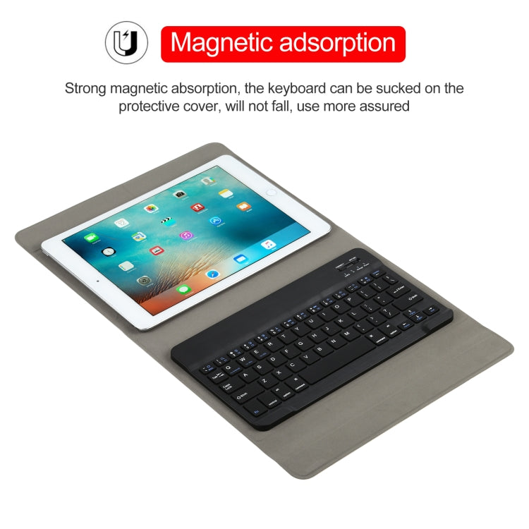 Universal Detachable Bluetooth Keyboard + Leather Tablet Case without Touchpad for iPad 9-10 inch, Specification:Black Keyboard(Gold) - Universal by PMC Jewellery | Online Shopping South Africa | PMC Jewellery