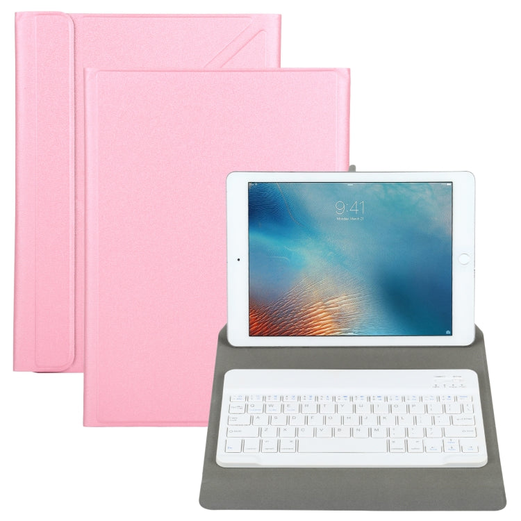 Universal Detachable Bluetooth Keyboard + Leather Tablet Case without Touchpad for iPad 9-10 inch, Specification:White Keyboard(Pink) - Universal by PMC Jewellery | Online Shopping South Africa | PMC Jewellery