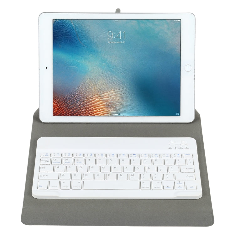 Universal Detachable Bluetooth Keyboard + Leather Tablet Case without Touchpad for iPad 9-10 inch, Specification:White Keyboard(Gold) - Universal by PMC Jewellery | Online Shopping South Africa | PMC Jewellery